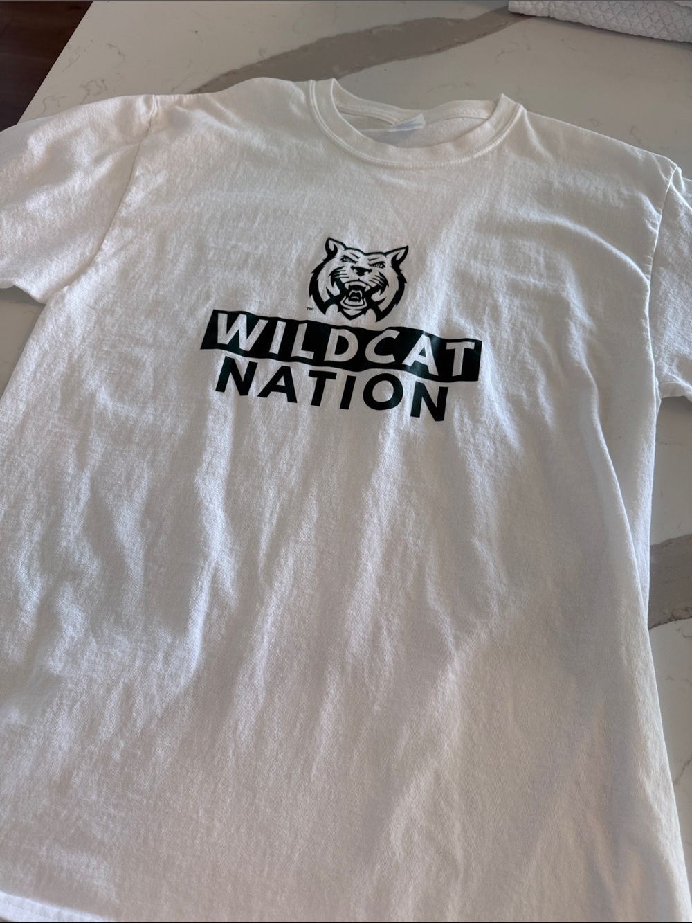 Wildcat Nation White Graphic Tee - Short Sleeve